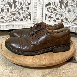 Born Hutchins Men's Shoes 10.5 Brown Leather Casual Lace Up Handcrafted Footwear